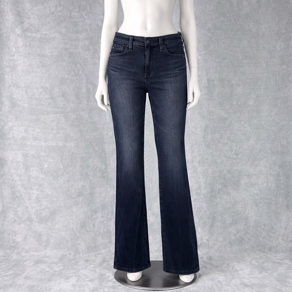 AG Adriano Goldschmied Farrah Women  Jeans Boot Crop Faded Black Mid Rise 27